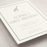 "Safari" - Children's Birthday Party Invitations in Palm by Jenna Holcomb - Detail