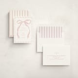 "Fframed Bow" - Children's Birthday Party Invitations in Blush by Baumbirdy - Assembled