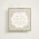 "Birthday Par-Tea" - Children's Birthday Party Invitations in Garden Glory by Creo Study - Front