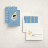 "birthday hat" - Children's Birthday Party Invitations in Lemon by Jennifer Lew - Assembled