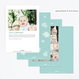 "First Lift Off" - Children's Birthday Party Invitations in Minted Sky by Melissa Agular - Back of Card Options