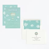 "First Lift Off" - Children's Birthday Party Invitations in Minted Sky by Melissa Agular - Assembled
