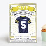 "MVP Collectors Card" - Children's Birthday Party Invitations in School Bus by Shiny Penny Studio - Front