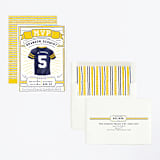"MVP Collectors Card" - Children's Birthday Party Invitations in School Bus by Shiny Penny Studio - Assembled