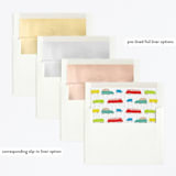 "Things that G0" - Children's Birthday Party Invitations in Bright Turquoise by Shiny Penny Studio - Envelope Liner Options