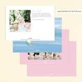"Bobbing Beachball" - Children's Birthday Party Invitations in Cotton Candy by Beth Murphy - Back of Card Options