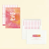 "Tie Dye Party" - Children's Birthday Party Invitations in Coral by Nazia Hyder - Assembled