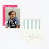 "This Is One" - Children's Birthday Party Invitations in Frost by Bethany Anderson - Assembled