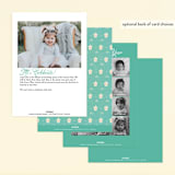 "Princess Tea" - Children's Birthday Party Invitations in Turquoise by Lori Wemple - Back of Card Options