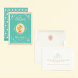 "Princess Tea" - Children's Birthday Party Invitations in Turquoise by Lori Wemple - Assembled