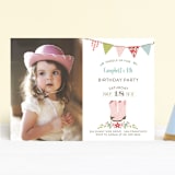 "Saddle Up!" - Children's Birthday Party Invitations in Blush by Susan Moyal - Front
