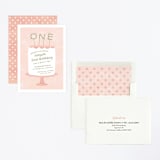 "Frosting" - Children's Birthday Party Invitations in Cotton Candy by Sarah Brown - Assembled