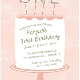 "Frosting" - Children's Birthday Party Invitations in Cotton Candy by Sarah Brown - Detail