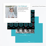 "Laser Target" - Children's Birthday Party Invitations in Electric Blue by Melissa Egan of Pistols - Back of Card Options