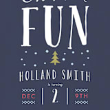 "What Fun" - Children's Birthday Party Invitations in Midnight by Carolyn MacLaren - Detail