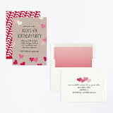 "Valentine's Ombre Love" - Children's Birthday Party Invitations in Kraft by Becca Thongkham - Assembled