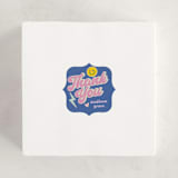 "Retro16" - Children's Birthday Party Stickers in Groovy Blues by Vera Lim - In Use