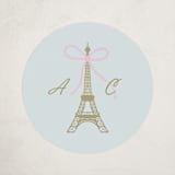 "Ooh La La" - Children's Birthday Party Stickers in Menthe by mo kelley - Front
