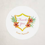 "Beach Club" - Children's Birthday Party Stickers in Lemon by Claudia Orengo - Front