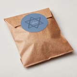 "Framed Star of David" - Children's Birthday Party Stickers in Sky by Stephanie Heinrich Godbout - In Use