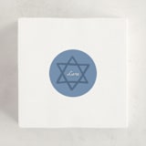 "Framed Star of David" - Children's Birthday Party Stickers in Sky by Stephanie Heinrich Godbout - In Use