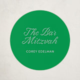 "Torah Tribute" - Children's Birthday Party Stickers in Verdant by Inkblot Design - Front