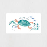 "Sea Party" - Children's Birthday Party Stickers in Lavender Waters by Sarah Knight - In Use