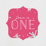 "This Is One" - Children's Birthday Party Stickers in Frost by Bethany Anderson - Front
