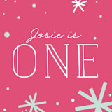 "This Is One" - Children's Birthday Party Stickers in Frost by Bethany Anderson - In Use