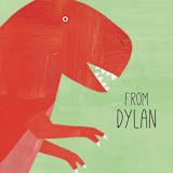 "Let's Roar DInosaur" - Children's Birthday Party Stickers in Forest by melanie mikecz - In Use