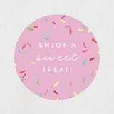 "Sprinkle Me One" - Children's Birthday Party Stickers in Candy by Lagniappe Paper - Front