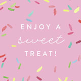 "Sprinkle Me One" - Children's Birthday Party Stickers in Candy by Lagniappe Paper - In Use