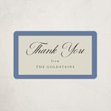 "Formal Elegance" - Children's Birthday Party Stickers in Cerulean by Morgan Kendall - Front