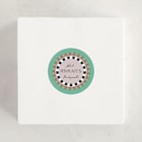 "Hollywood Deco" - Children's Birthday Party Stickers in Aqua by Becky Nimoy - In Use