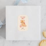 "It's a party" - Children's Birthday Party Stickers in Poppy by Vivian Yiwing - Front