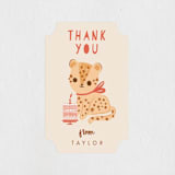 "It's a party" - Children's Birthday Party Stickers in Poppy by Vivian Yiwing - In Use