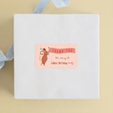 "Cake carry" - Children's Birthday Party Stickers in Strawberry Shortcake by Sarah Knight - Front