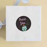 "Monsters" - Children's Birthday Party Stickers in Midnight by Morgan Kendall - Front