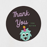 "Monsters" - Children's Birthday Party Stickers in Midnight by Morgan Kendall - In Use
