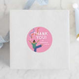 "Tumbling Party" - Children's Birthday Party Stickers in Blueberry by Kelly Watkins - Front