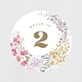 "Garden Party" - Children's Birthday Party Stickers in Confetti by Leah Bisch - In Use
