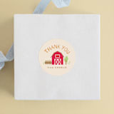 "Barnyard noises" - Children's Birthday Party Stickers in Cotton by Creo Study - Front