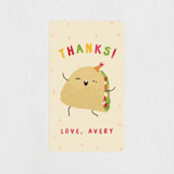 "Taco bout a party" - Children's Birthday Party Stickers in Tortilla by Adelyn T. - In Use