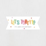 "Get Ready to Party" - Children's Birthday Party Stickers in Sprinkles by Stephanie Hawkes - In Use