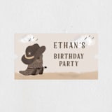 "cowboy party" - Children's Birthday Party Stickers in Sand by Jelena Vuletic - Front