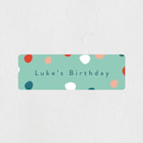 "That First Cake" - Children's Birthday Party Stickers in Citrus by Christie Garcia - In Use