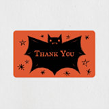 "Spooky Bat" - Children's Birthday Party Stickers in Hibiscus by Ani Somi - In Use