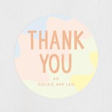 "Bday Twins" - Children's Birthday Party Stickers in Creamsicle by Baumbirdy - In Use