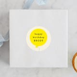 "Balloon" - Children's Birthday Party Stickers in Cream by Baumbirdy - Front
