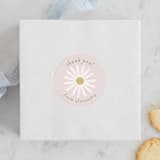 "Flower Power Party" - Children's Birthday Party Stickers in Rose by Joanna Griffin - Front
